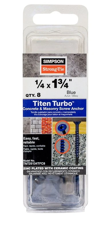 Titen Turbo Screw Anchor 1/4 X 1-3/4 Inches