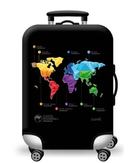 LARGE WORLD MAP LUGGAGE COVER