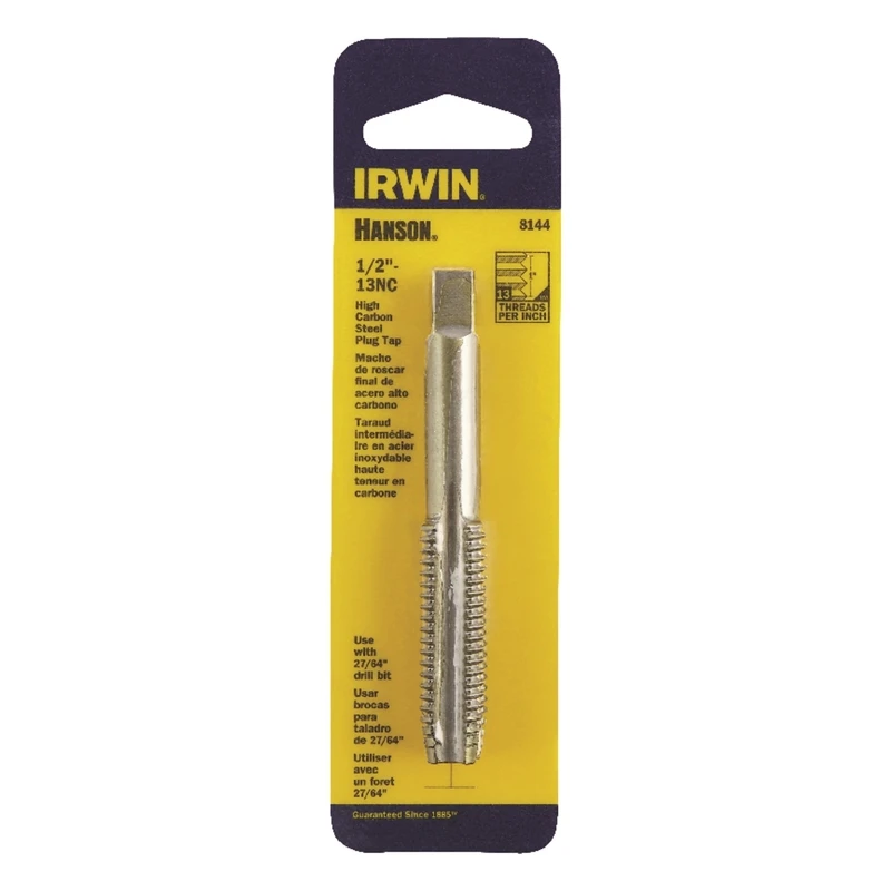 20076 1/2-inch 13 Nc High Carbon Steel Plug Tap