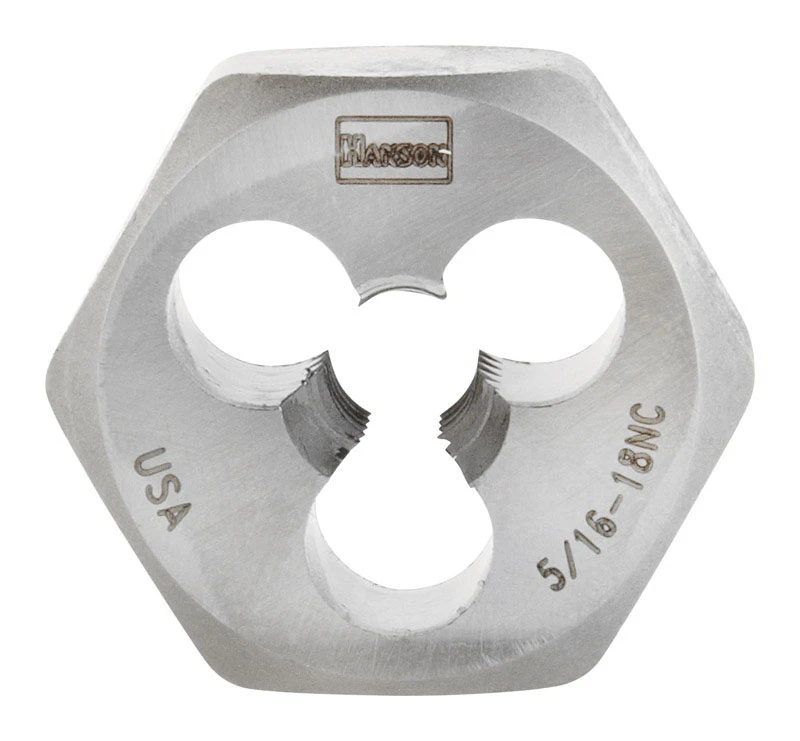 20770 1-inch 5/16-18 Nc Hexagon Dies - High Carbon Steel