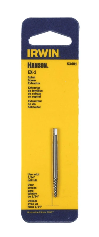21811 No. 1 Spiral Flute Screw Extractor - Carbon Steel