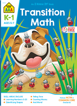 SCHOOL ZONE PUBLISHING CO TRANSITION MATH K-1 BOOK | KLEMS