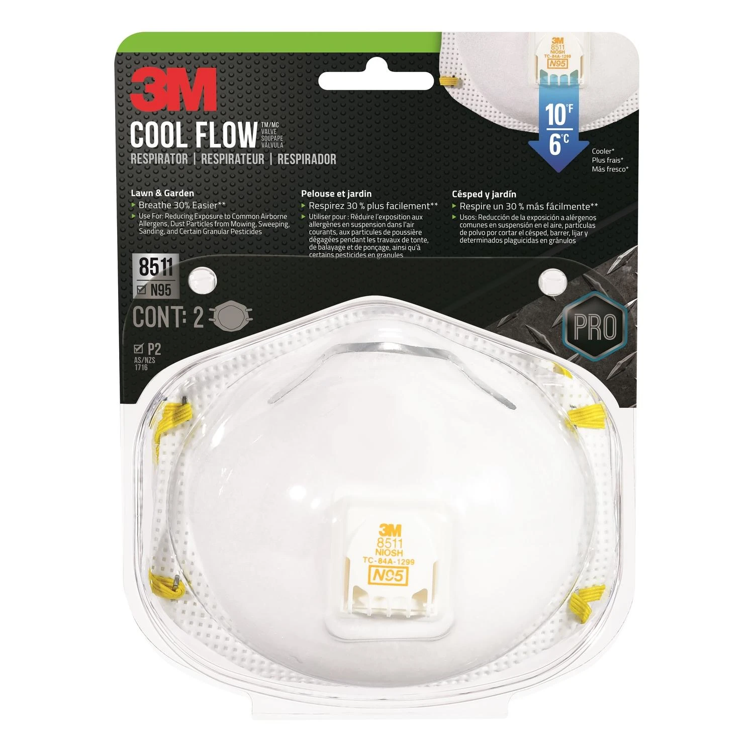 N95 Lawn and Garden Valved Respirator Dust Mask (2-Pack)