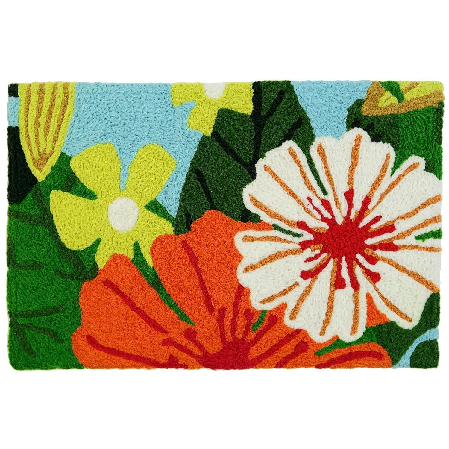 Jellybean 30 X 20 Inch Multi-color Daffodil Garden Polyester Accent Rug