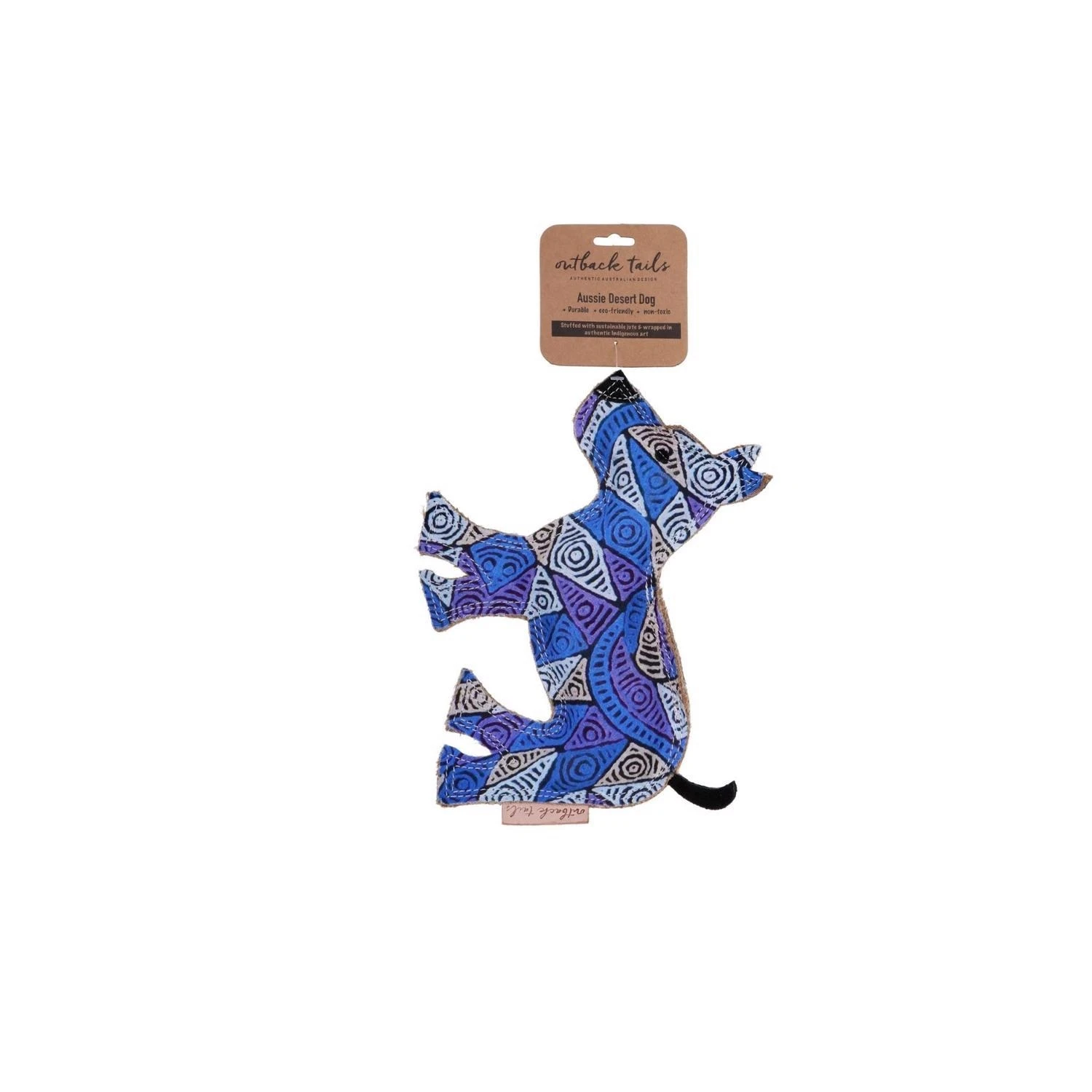 Outback Tails Multicolored Jute Desert Dog Molly Chew Toy With Indigenous Art