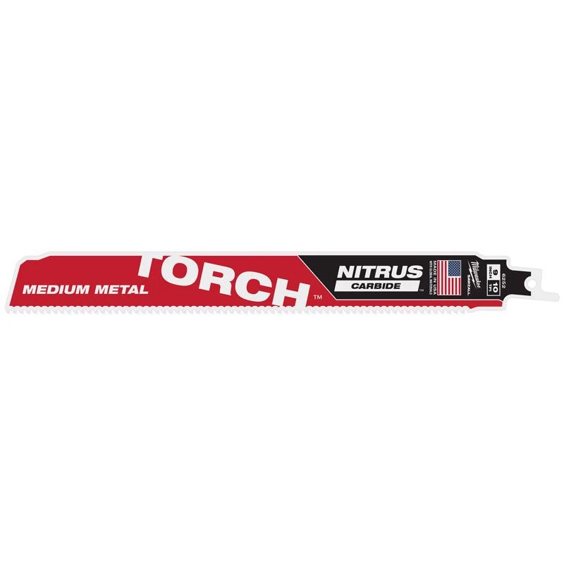 Milwaukee Torch 9 Inch Nitrus Carbide 10 Tpi Reciprocating Saw Blade