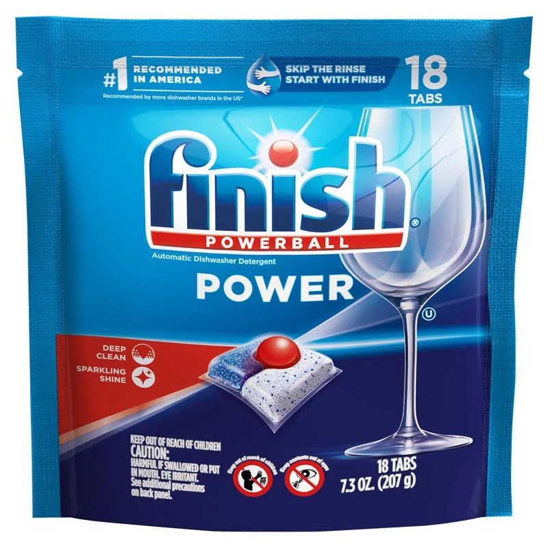 Finish Powerball Series 51700-99666 Dishwasher Detergent, 18 Count, Tablet, Regular