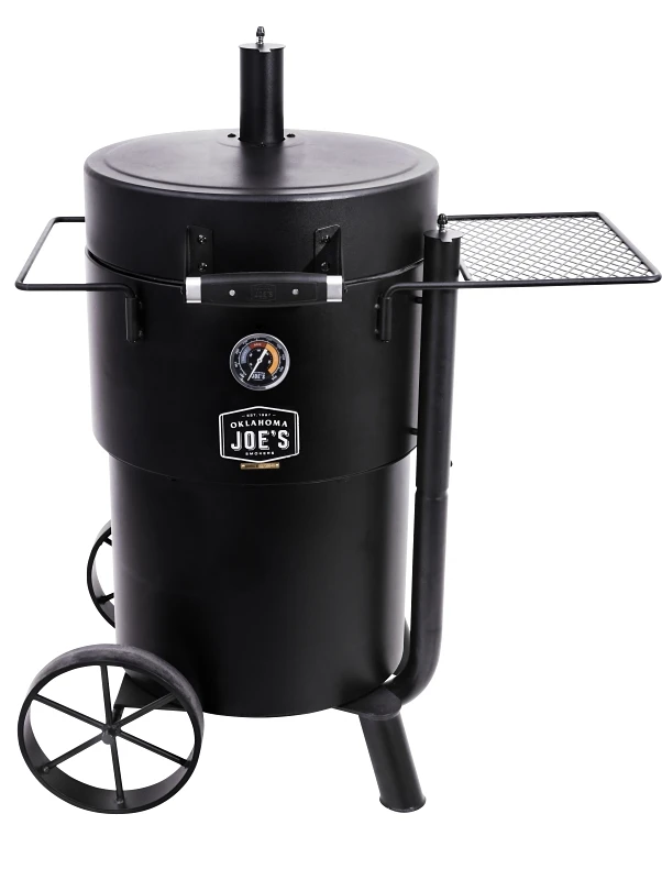 Oklahoma Joe's Bronco Drum Smoker & Grill, 284 Sq. In. Cooking Area, Black