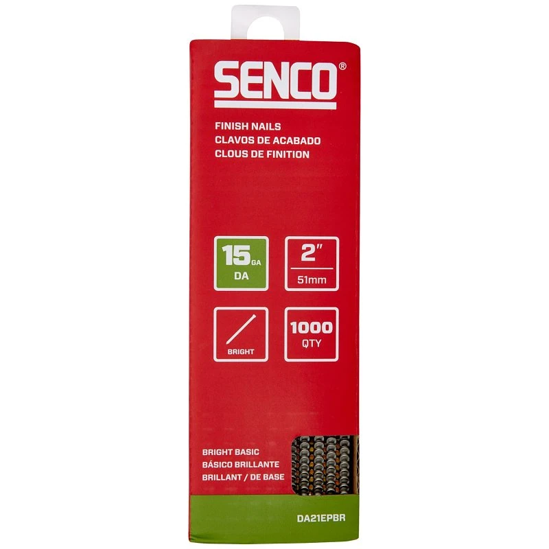 Collated Finish Brad Nails, 34 Degree Angled, Bright Finish, 2 In., 1000-Ct.