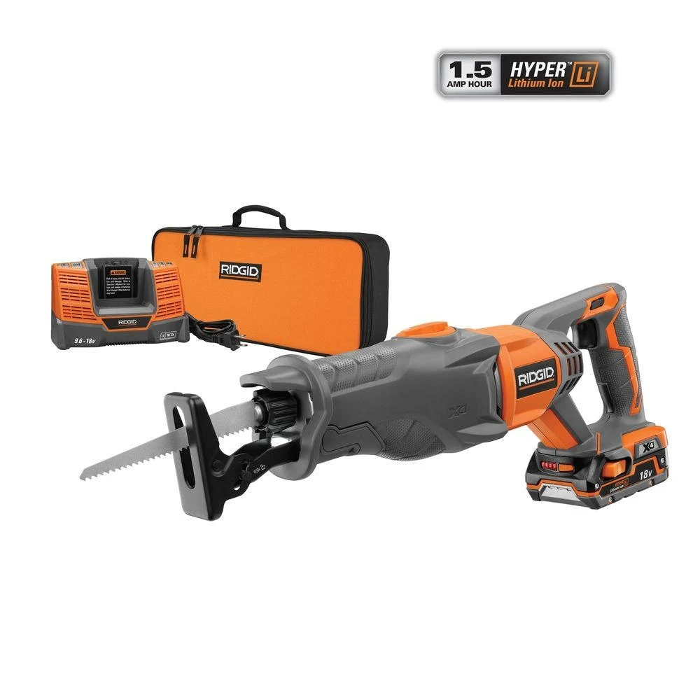 Ridgid X4 18-volt Hyper Lithium-ion Cordless Reciprocating Saw Kit R8641k