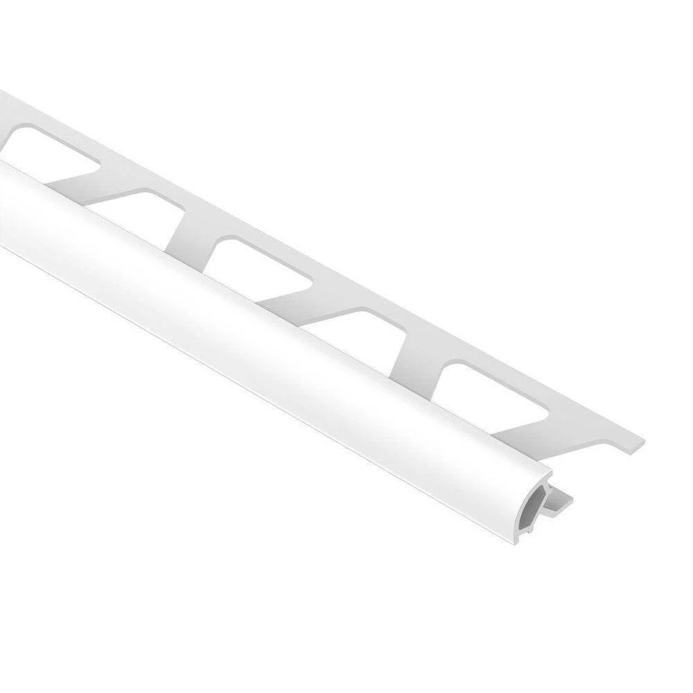 Rondec Bright White 3/8 In. X 8 Ft. Pvc Bullnose Tile Edging Trim