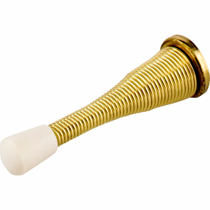 Kfd4-a-pb2 Broad Base Spring Door Stop, Polished Brass - Set Of 2