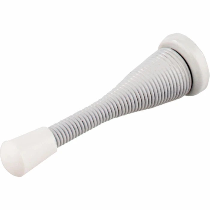 Kfd4-a-wh2 Broad Base Spring Door Stop, White - Set Of 2