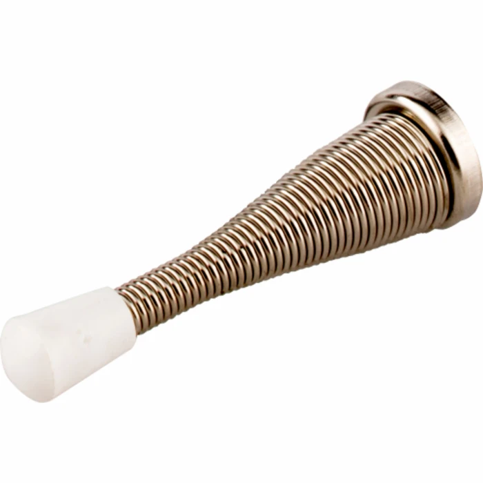 Kfd4-a-ni2 Broad Base Spring Door Stop, Satin Finish, Set Of 2