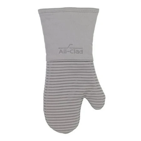 Allclad Textiles Deluxe Heat And Stain Resistant Oven Mitt, Silicone Treated Cotton Twill