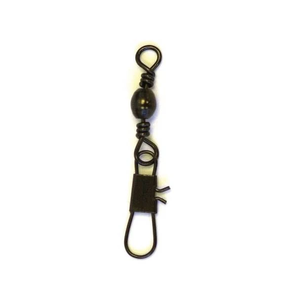 Eagle Claw Barrel Swivel With Interlock Snap 14mm Black Finish Model 01032-014