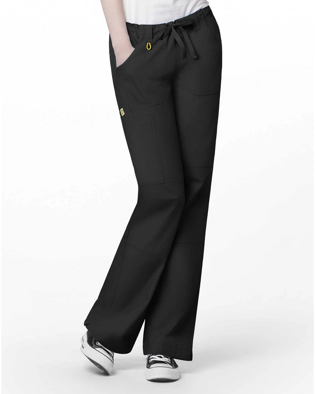 Wonderwink Women's Scrub Cargo Pant 5046a Black X-large 7 Pocket Utility