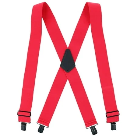 Perry Solid Color X-back Clip-end Suspenders For Men