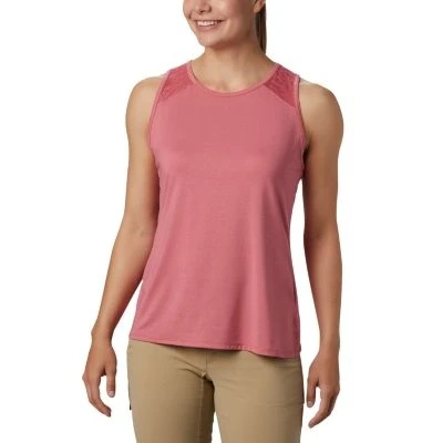 Columbia Women's Peak To Point Ii Tank Top - Large - Rouge Pink Heather