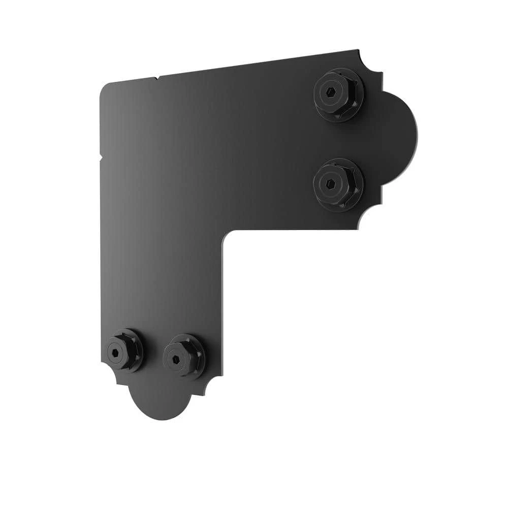 Owt Lite Laredo Sunset 5 In. 12-gauge Black Galvanized Steel Wood Connector Plate