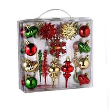 Kurt Adler 36 Piece Multi-colored Mini Shatterproof Ornament Set
