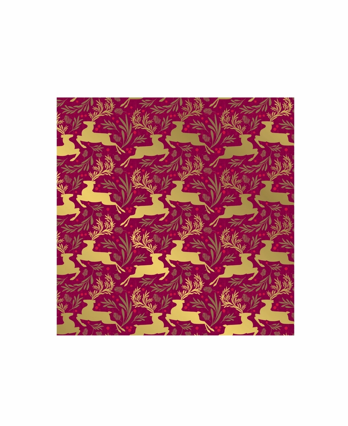 Wineberry Stags Jumbo Roll Wrapping Paper 30 In X 120 Ft