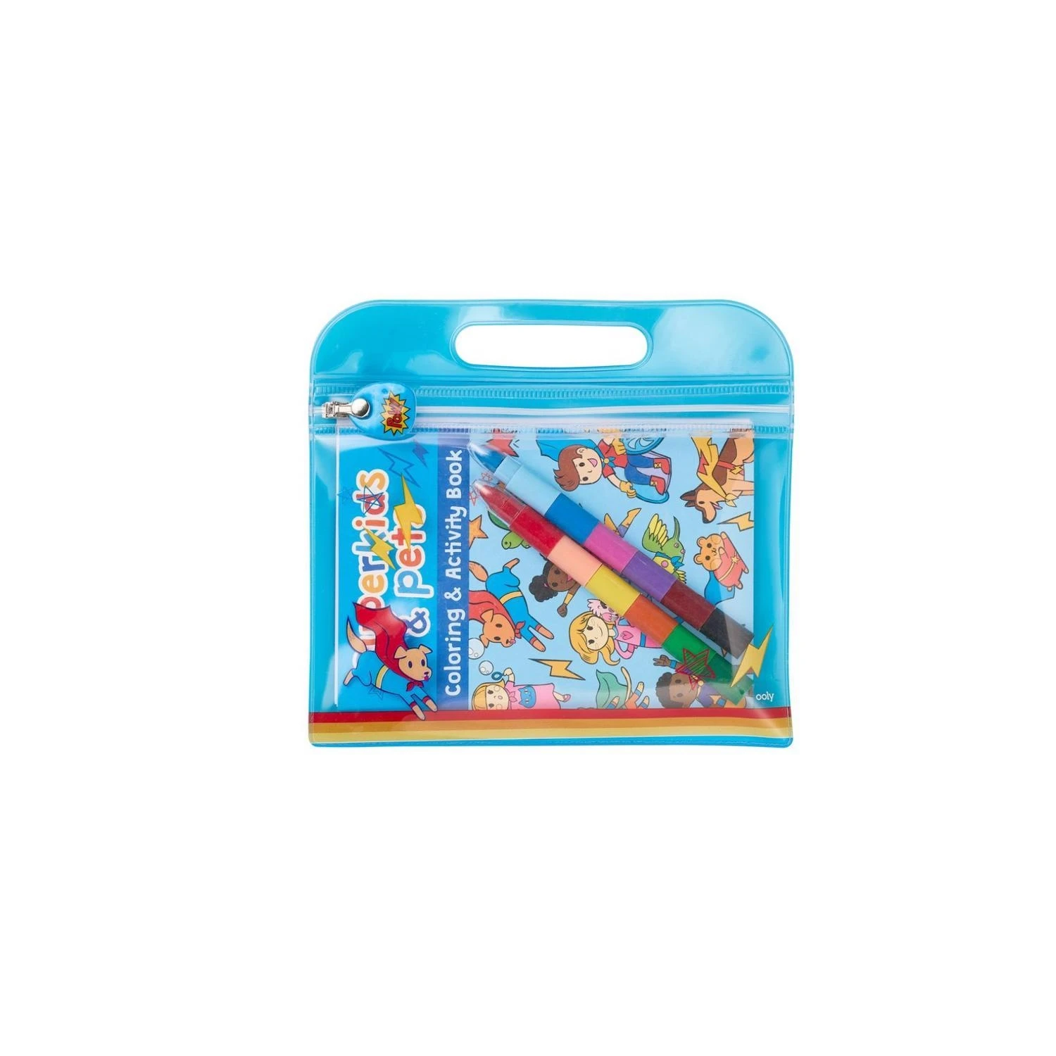 Ooly Mini Traveler Activity Kit With Coloring Book And Reusable Pouch