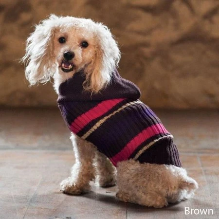Fashion Pet Outdoor Dog Woodland Hooded Sweater, Small Size, Brown Color