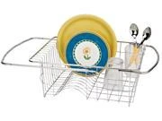 Stainless Steel Adjustable Over The Sink Dish Drainer Rack
