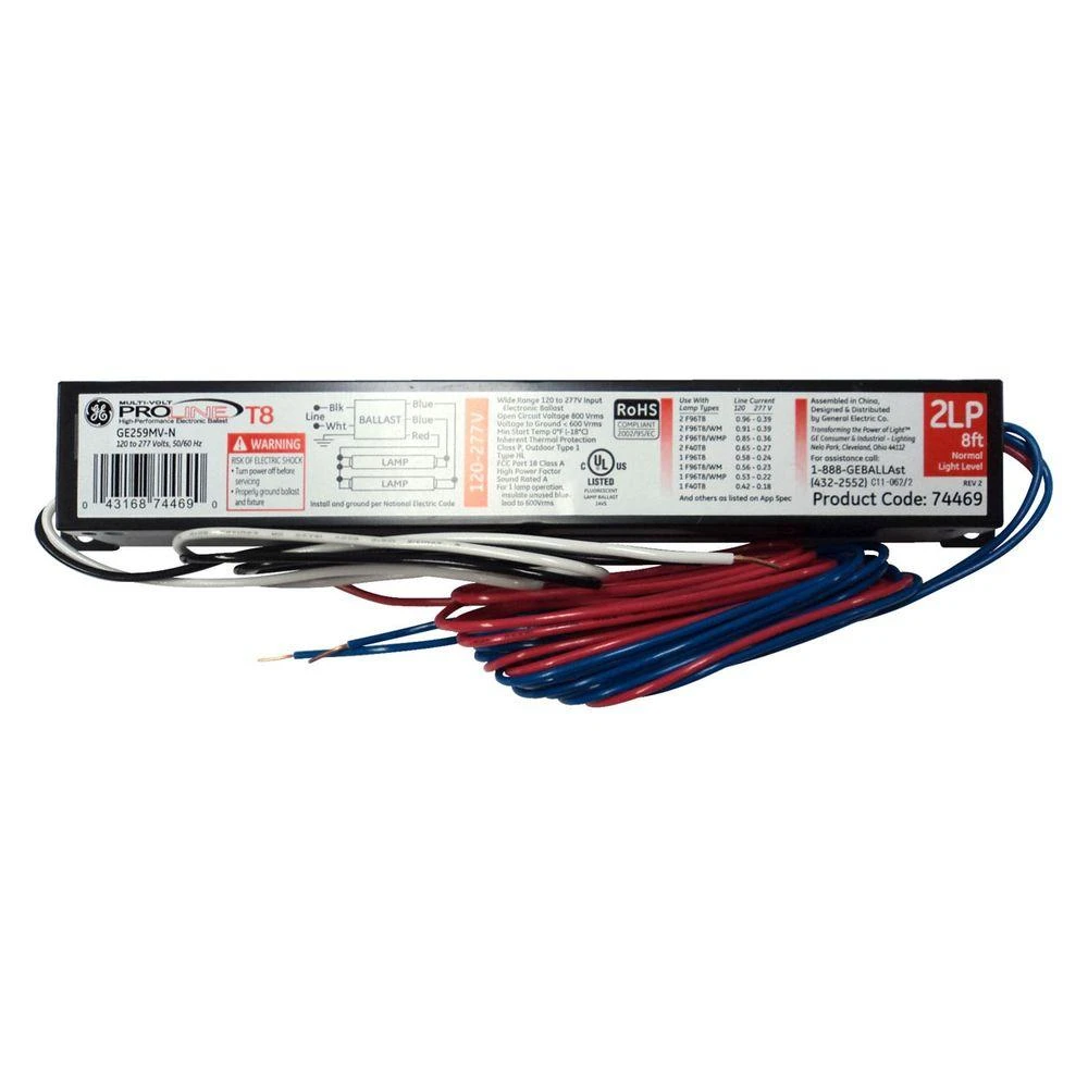 Electronic Fluorescent Light Ballast For 1-2 T8 Bulbs