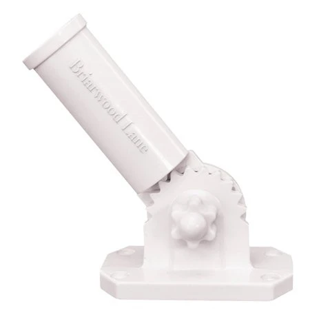 White Adjustable Aluminum Flag Pole Bracket By Briarwood Lane