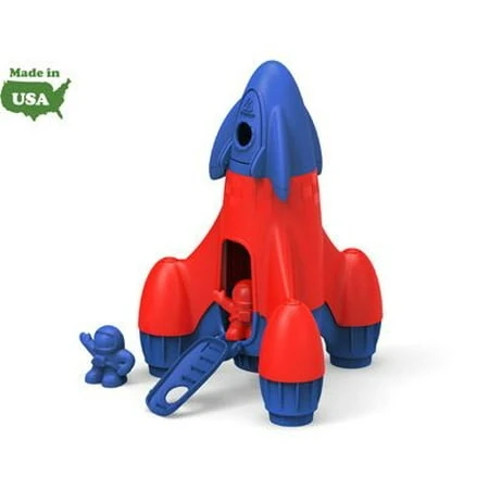 Green Toys Rocket Vehicle Toy - Assorted Colors, Blue Top And Red Shuttle