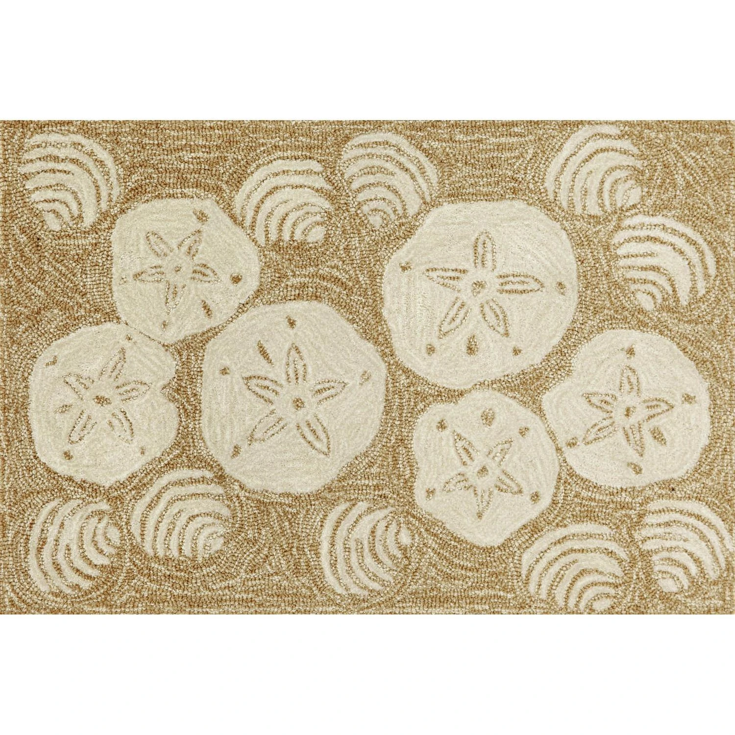 Liora Manne Frontporch 2.5 Ft L X 1.67 Ft W Multi-color Shell Toss Accent Rug