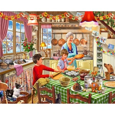 White Mountain Christmas At Grandma's 1000 Piece Jigsaw Puzzle
