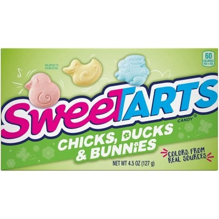Sweetarts Easter Chicks, Ducks And Bunnies Candy Theater Box, 4.5 Oz.