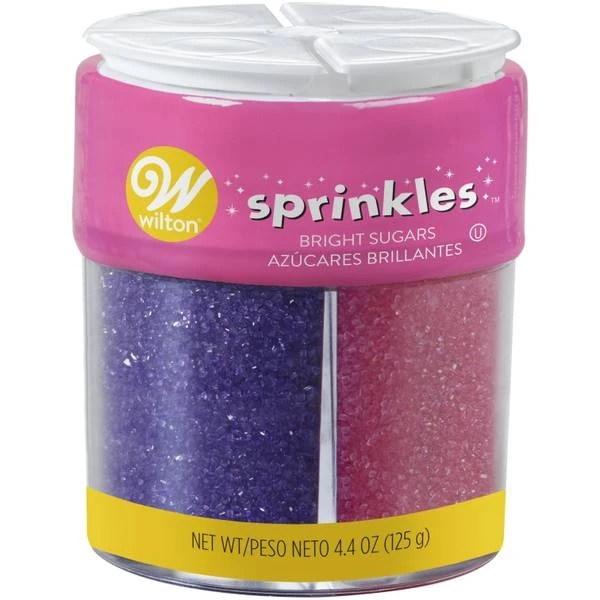 Wilton Bright Sugar Crystals 4-mix Colored Sprinkles 3.25 Ounces For Cake Decorating