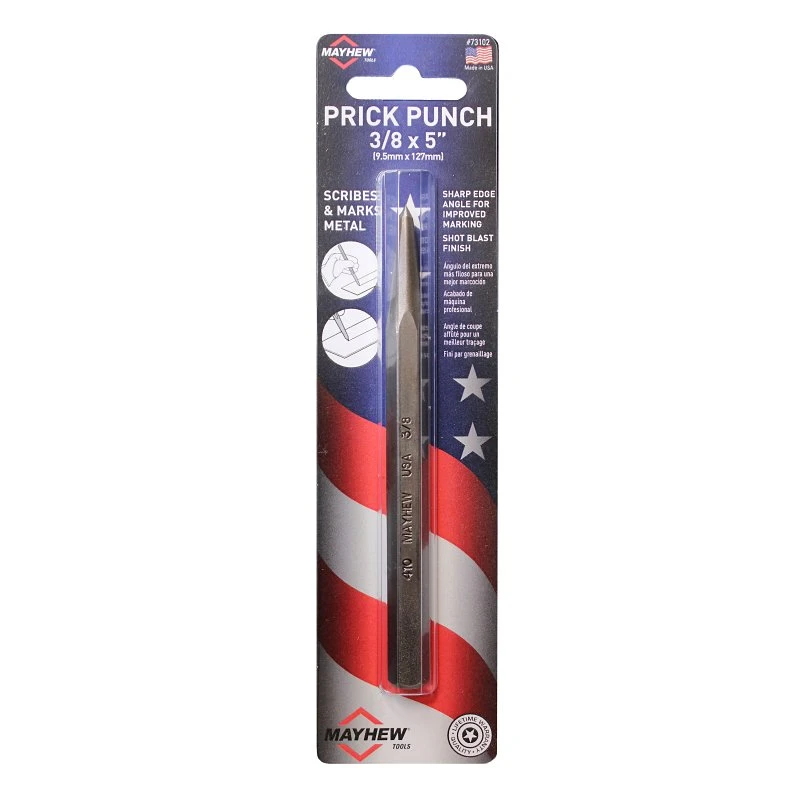 Mayhew Tools 3/8 In. X 5 In. Hex Shank Prick Punch