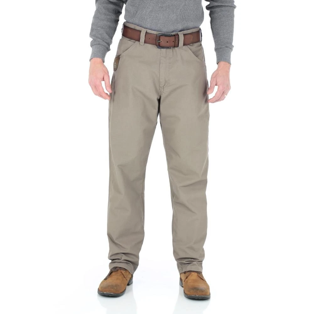 Men's Wrangler Riggs Workwear Technician Pant Size 42 X 32 Dark Khaki