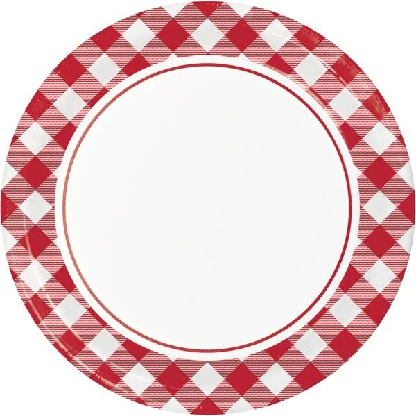 Creative Converting 8-count Classic Gingham Luncheon Plates, 9 In.