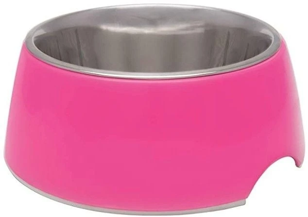 Loving Pets Hot Pink Retro Bowl - Extra Small