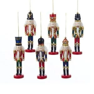 Wooden Nutcracker Ornaments Set Of 6 Assorted 6 Inch