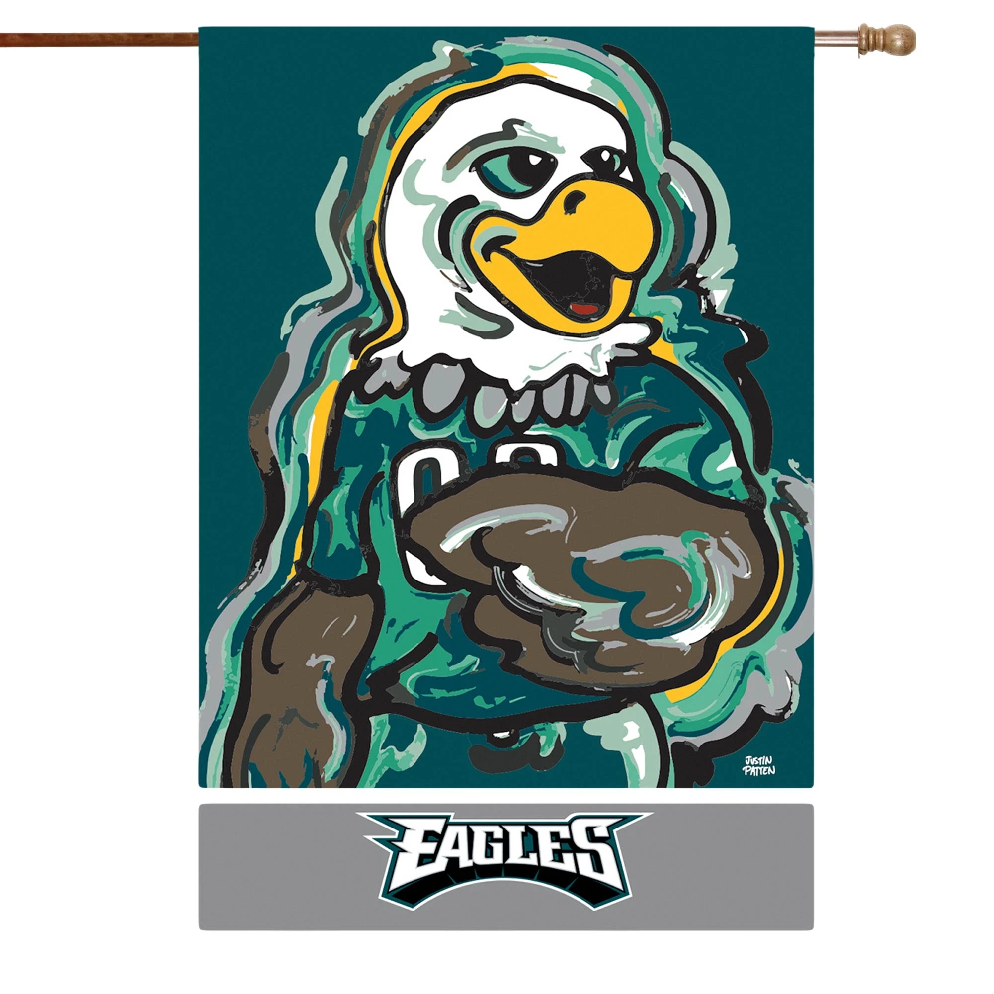 Philadelphia Eagles 29 In. X 43 In. Double-sided Justin Patten House Flag