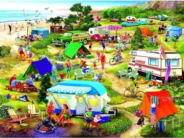 Sunsout Inc Seaside Campground 1000 Piece Jigsaw Puzzle