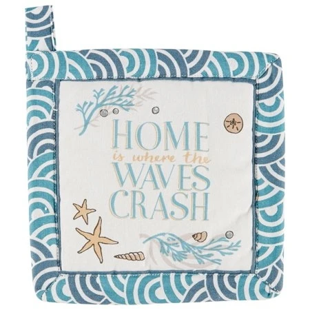 Kay Dee Designs Golden Seas Pot Holder One Size White And Blue