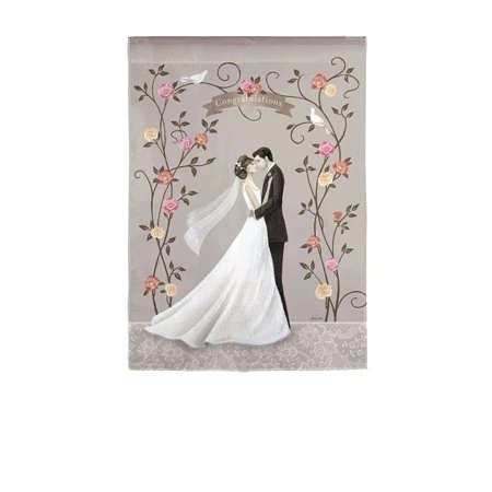 Evergreen Wedding Day Garden Suede Flag, 12.5 Inches X 0.04 Inches