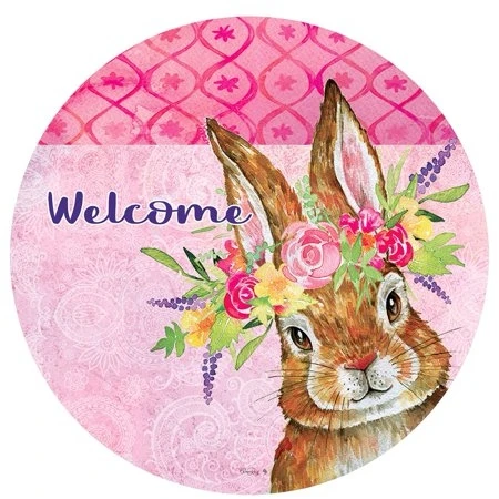 Custom Decor Accent Magnet - Bunny Wreath For Home Decoration