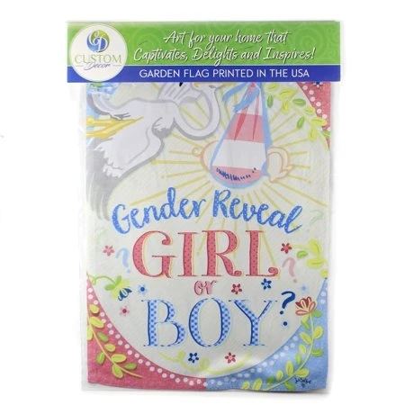 Home & Garden Gender Reveal Garden Flag Polyester Printed In The Usa 4248fm