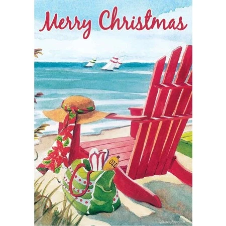 Custom Decor Coastal Christmas Flag For Holiday Decor