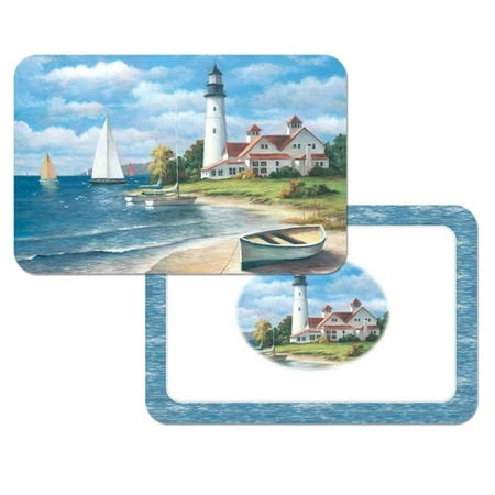 Counterart Reversible Wipe Clean Plastic Placemat Set Of 4