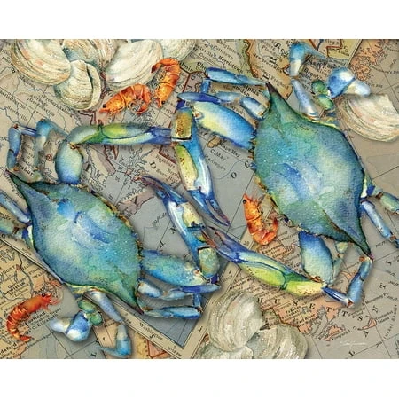 Heritage Puzzle Blue Crab Bounty 1000 Piece Nautical Coastlines Jigsaw Puzzle
